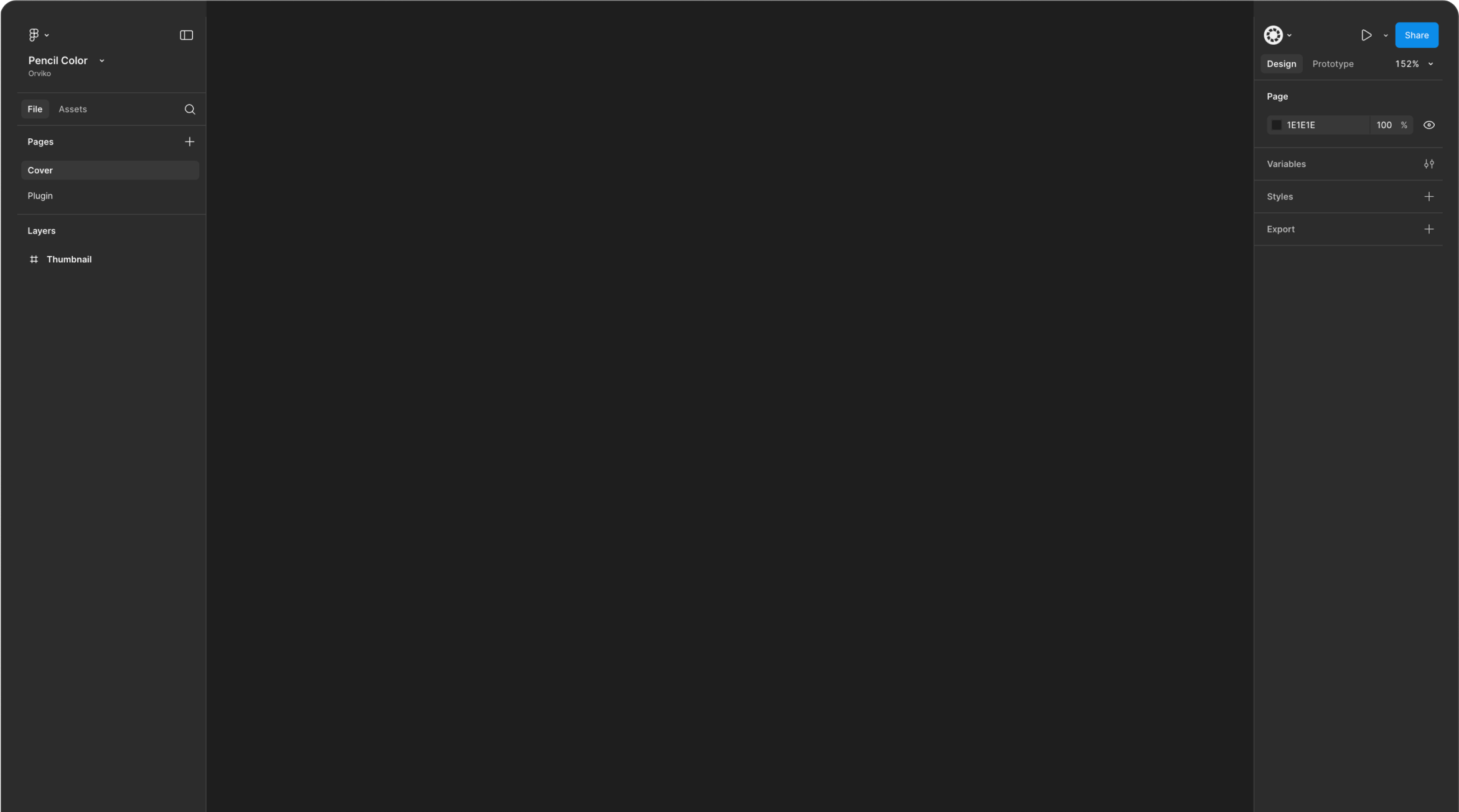 Dark gray interface of a design tool, featuring panels, menu options, and a color picker.
